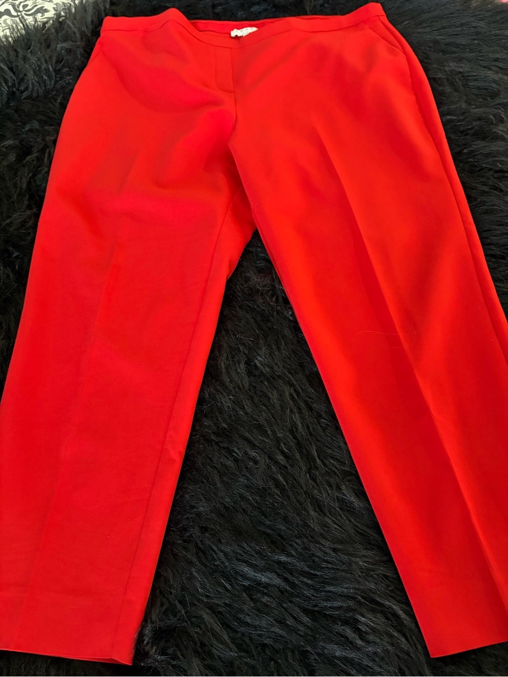 Chaus Bright Red Straight-Leg Pants